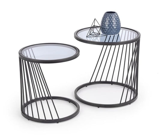 Coffee Table Antilla 2 | size: Length: 50cm, Width: 50cm, Height: 50cm, Diameter: 50cm | color: Black | image: 1 | variant: 1011134