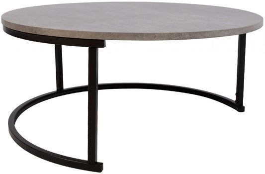 Coffee Table Britu 1 | size: Length: 80cm, Width: 80cm, Height: 35cm, Diameter: 80cm | color: Gray | image: 0 | variant: 1012289
