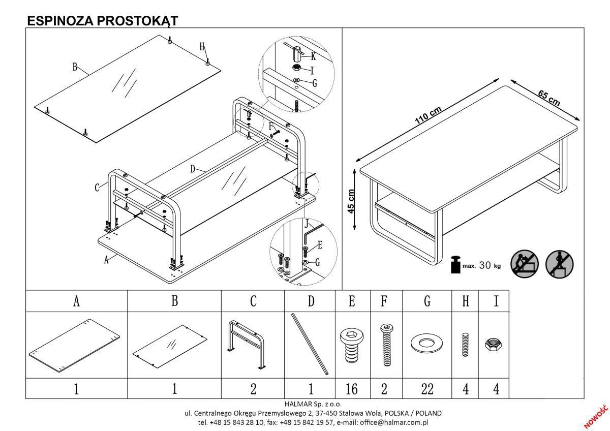 Coffee Table East Hamburg | size: Length: 60cm, Width: 120cm, Height: 45cm | color: Black | image: 2 | variant: 1006755