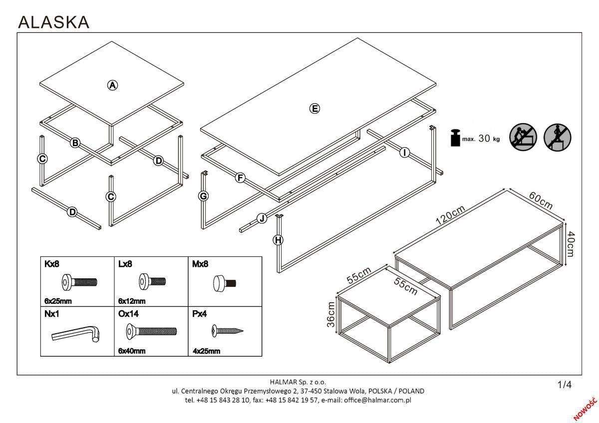 Coffee Table East Houston | size: Length: 120cm, Width: 60cm, Height: 40cm | color: Oak | image: 6 | variant: 1006756