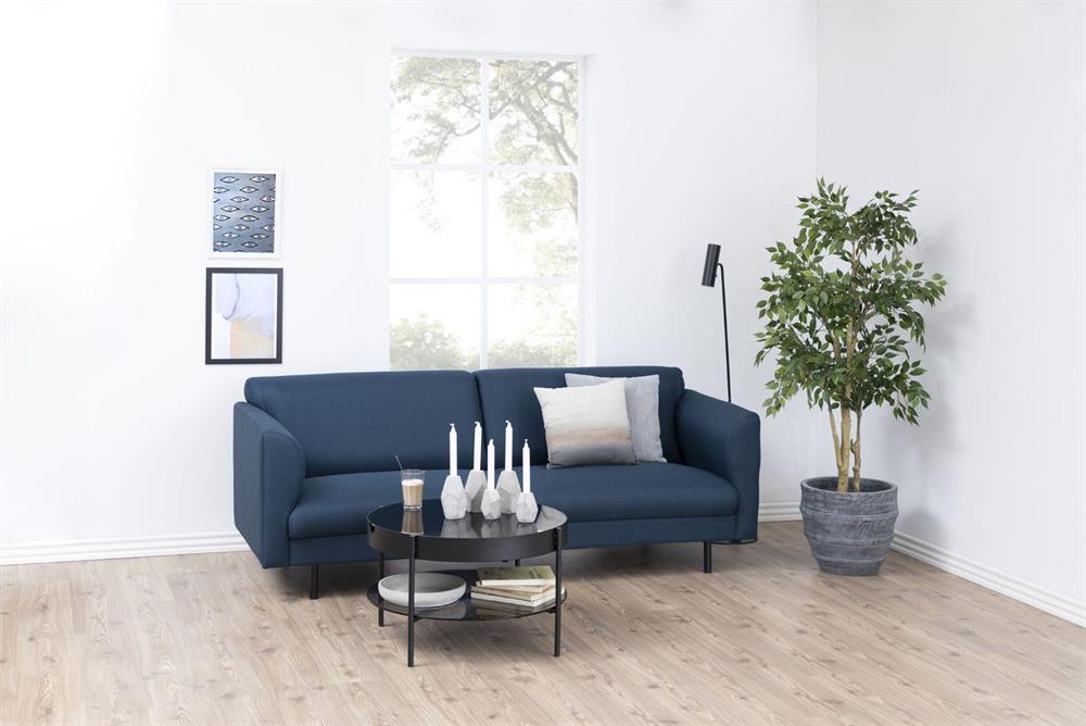 Coffee Table East Kaunas | size: Length: 75cm, Width: 75cm, Height: 45cm, Diameter: 75cm | color: Transparent/Black | image: 4 | variant: 1005989