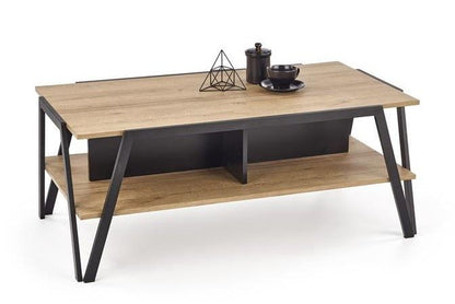 Coffee Table East Kingston | size: Length: 63cm, Width: 113cm, Height: 45cm | color: Black/Oak | image: 1 | variant: 1006765