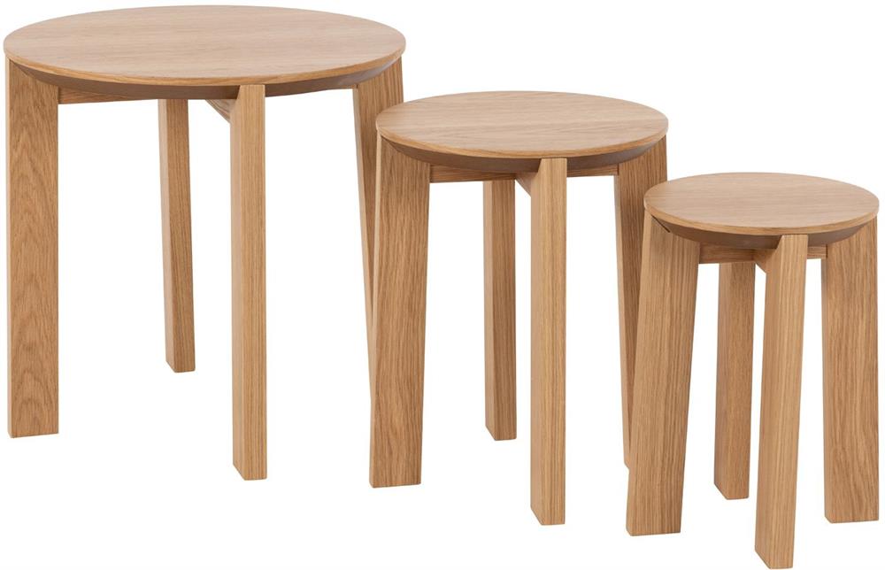 Coffee Table East Ogre | size: Length: 50cm, Width: 50cm, Height: 50cm, Diameter: 50cm | color: Oak | image: 3 | variant: 1005984