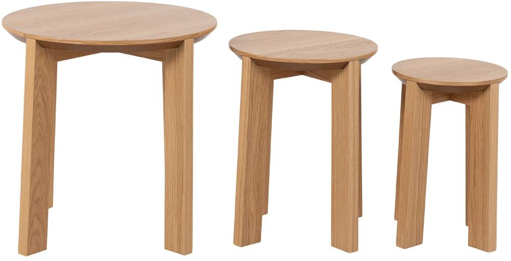 Coffee Table East Ogre | size: Length: 50cm, Width: 50cm, Height: 50cm, Diameter: 50cm | color: Oak | image: 4 | variant: 1005984