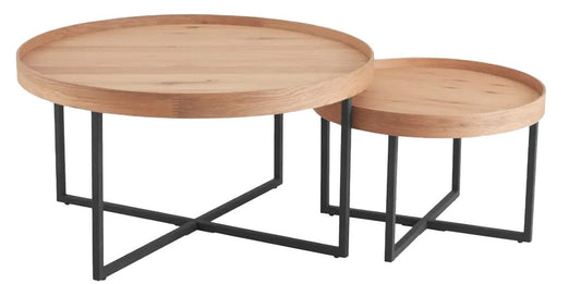 Coffee Table East Ragusa | size: Length: 70cm, Width: 70cm, Height: 46cm, Diameter: 70cm | color: Oak | image: 0 | variant: 1006518
