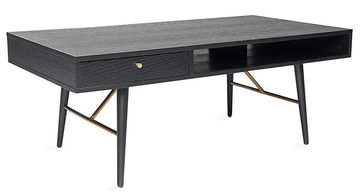 Coffee Table East Totnes | size: Length: 60cm, Width: 115cm, Height: 45cm | color: Black | image: 0 | variant: 1005374