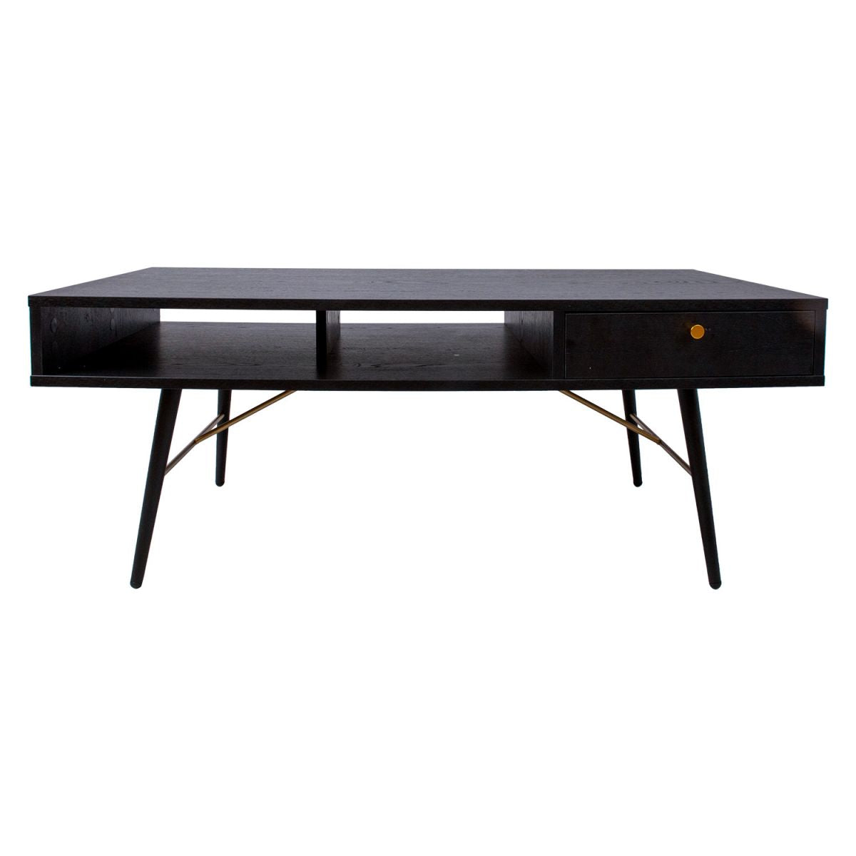 Coffee Table East Totnes | size: Length: 60cm, Width: 115cm, Height: 45cm | color: Black | image: 1 | variant: 1005374