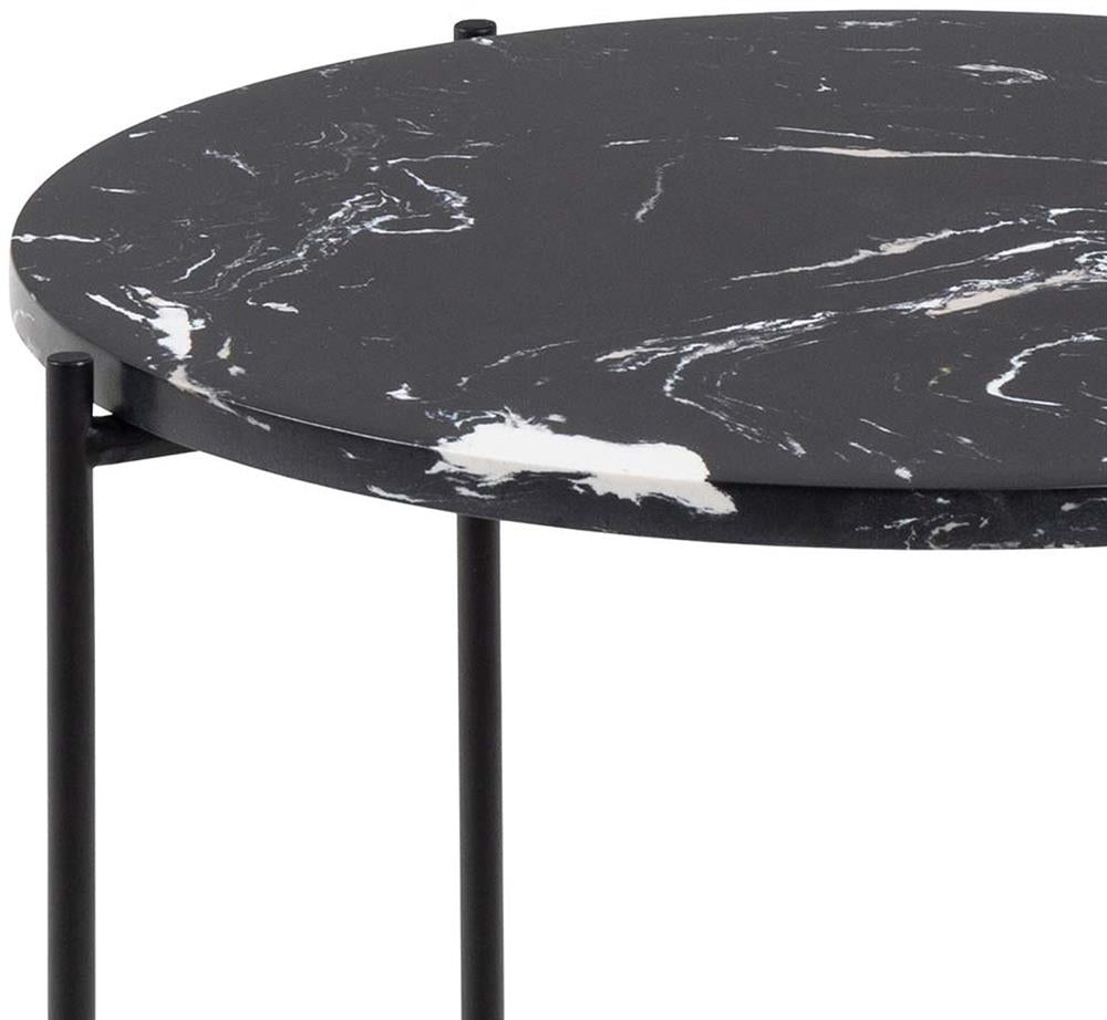 Coffee Table East Valmiera | size: Length: 42cm, Width: 42cm, Height: 45cm, Diameter: 42cm | color: Black | image: 4 | variant: 1005977