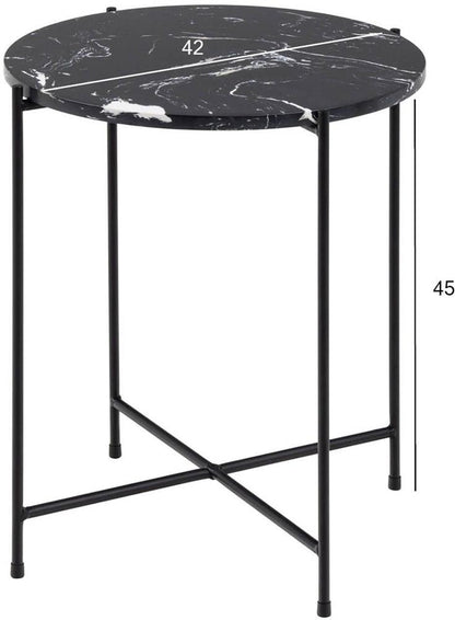 Coffee Table East Valmiera | size: Length: 42cm, Width: 42cm, Height: 45cm, Diameter: 42cm | color: Black | image: 6 | variant: 1005977