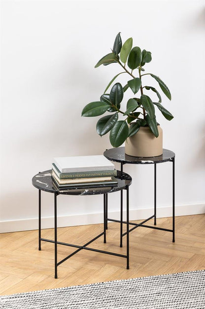 Coffee Table East Valmiera | size: Length: 42cm, Width: 42cm, Height: 45cm, Diameter: 42cm | color: Black | image: 8 | variant: 1005977