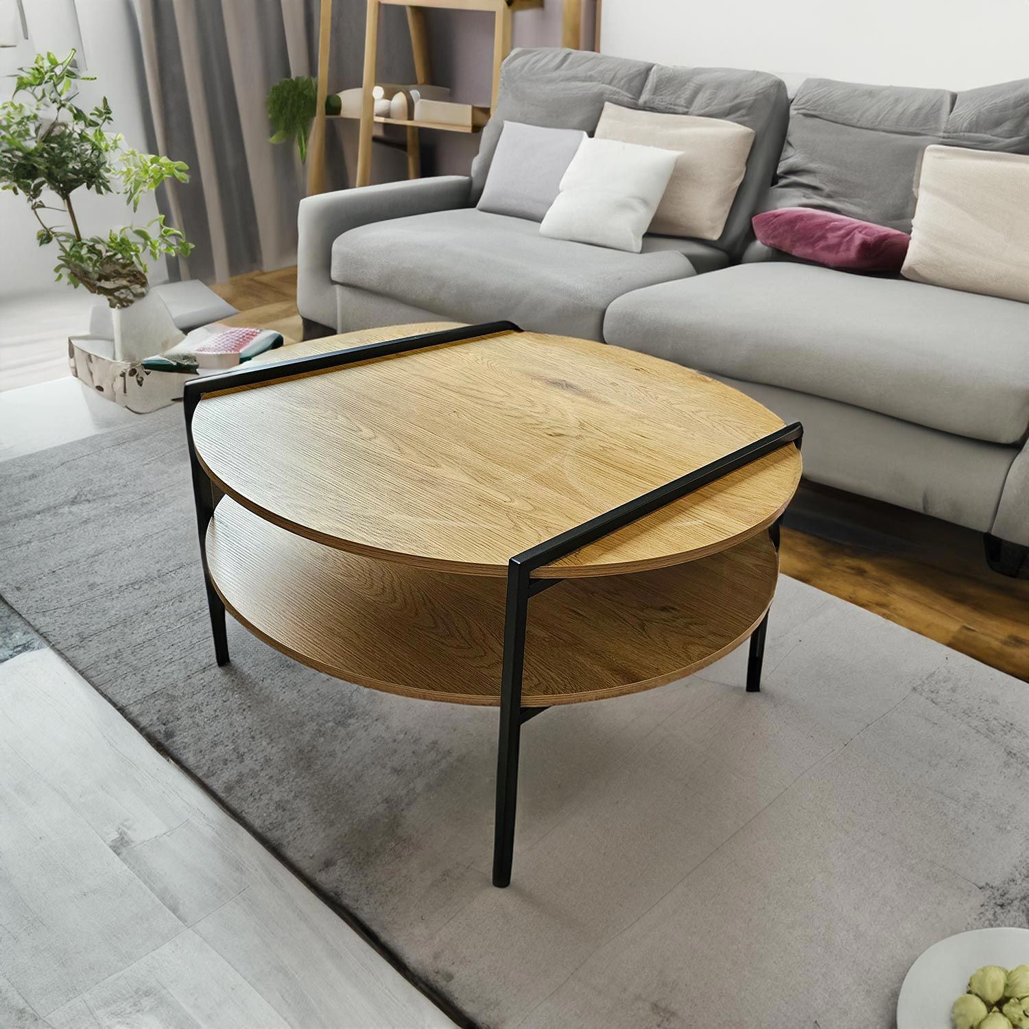 Coffee Table East Viljandi | size: Length: 80cm, Width: 80cm, Height: 48cm, Diameter: 80cm | color: Brown | image: 1 | variant: 1006521
