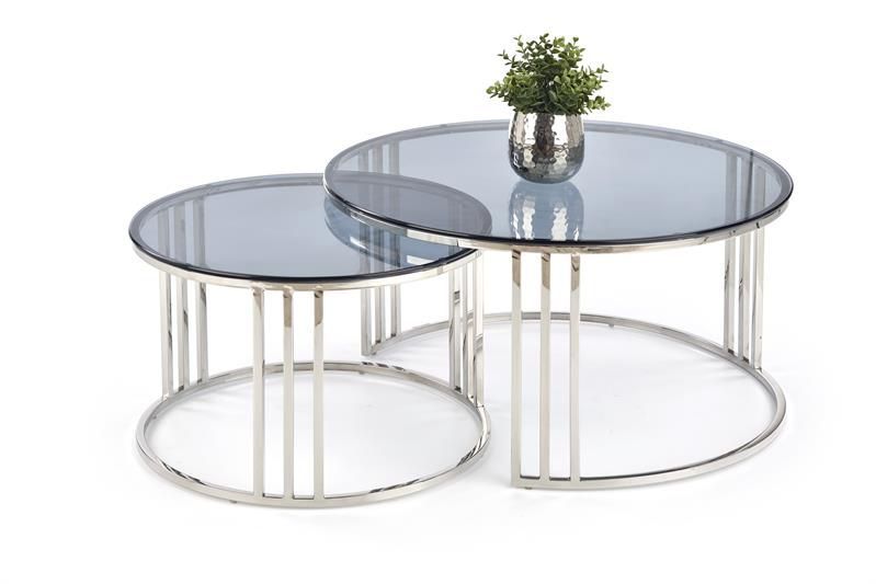 Coffee Table East Villeurbanne | size: Length: 80cm, Width: 80cm, Height: 45cm, Diameter: 80cm | color: Chrome | image: 1 | variant: 1006778