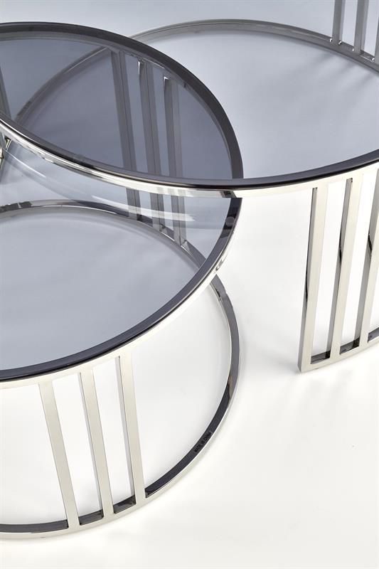 Coffee Table East Villeurbanne | size: Length: 80cm, Width: 80cm, Height: 45cm, Diameter: 80cm | color: Chrome | image: 2 | variant: 1006778