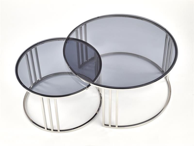 Coffee Table East Villeurbanne | size: Length: 80cm, Width: 80cm, Height: 45cm, Diameter: 80cm | color: Chrome | image: 3 | variant: 1006778