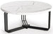 Coffee Table Edinburgh | size: Length: 80cm, Width: 80cm, Height: 36cm, Diameter: 80cm | color: White/Black | image: 1 | variant: 1003255