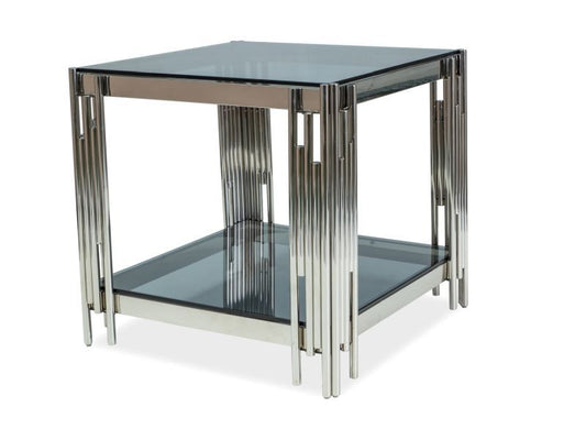 Coffee Table Fossila 1 | size: Length: 55cm, Width: 55cm, Height: 55cm | color: Transparent | image: 1 | variant: 1011082