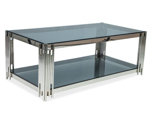 Coffee Table Fossila | size: Length: 120cm, Width: 120cm, Height: 40cm | color: Transparent | image: 0 | variant: 1011081