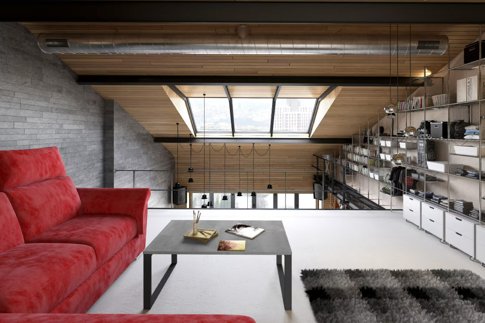 Coffee Table Fresco | size: Length: 90cm, Width: 60cm, Height: 42cm | color: Black/Grey | image: 1 | variant: 1006701