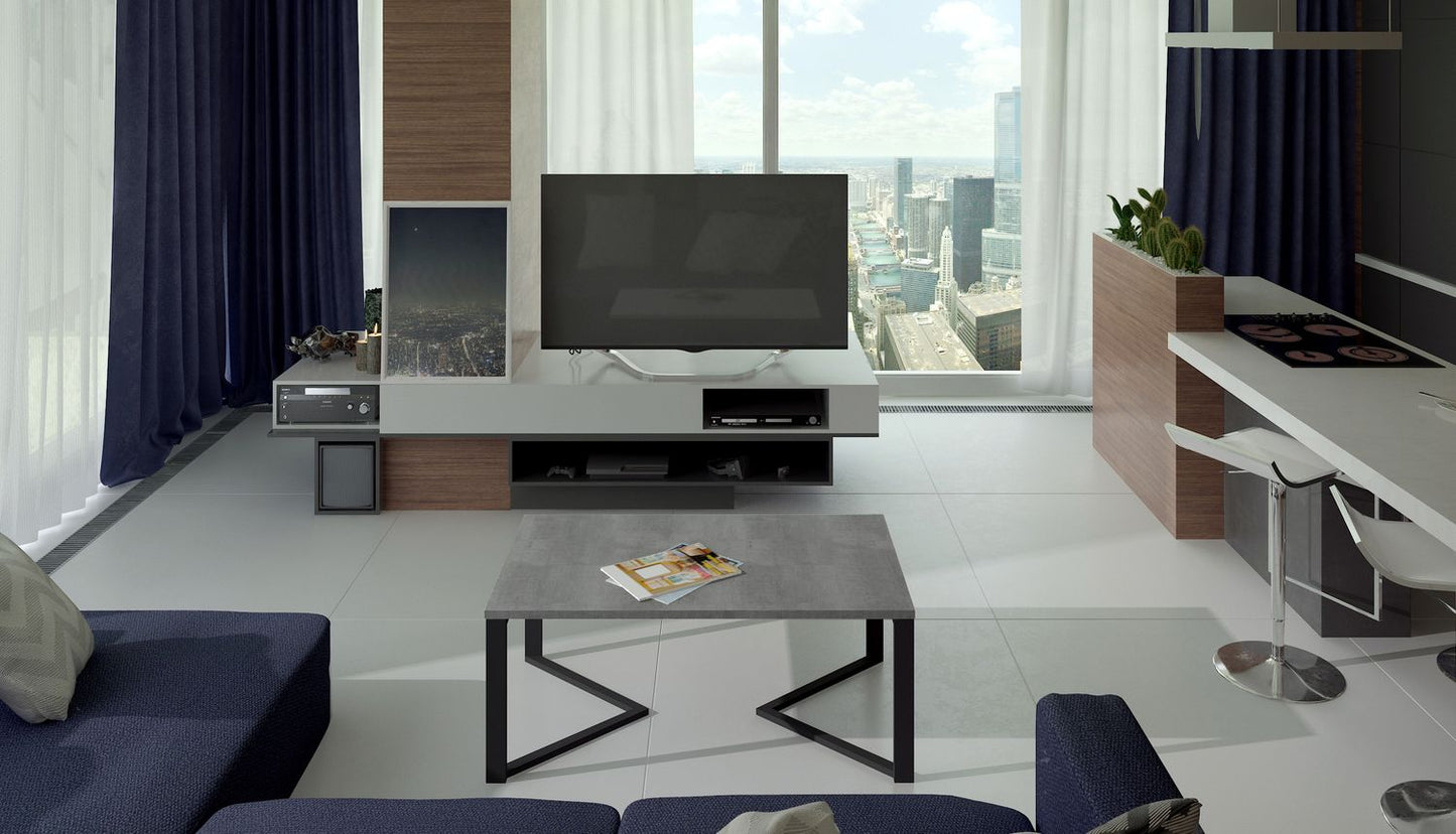 Coffee Table Gavino | size: Length: 90cm, Width: 60cm, Height: 42cm | color: Gray | image: 1 | variant: 1006806