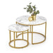 Coffee Table Havana | size: Length: 60cm, Width: 60cm, Height: 40cm, Diameter: 60cm | color: Marble | image: 0 | variant: 1003280