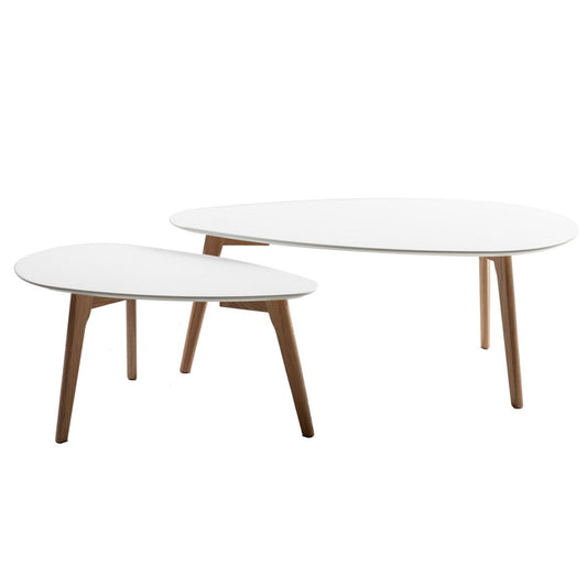 Coffee Table Helena 8 | size: Length: 35cm, Width: 70cm, Height: 35cm | color: White/Oak | image: 1 | variant: 1011148