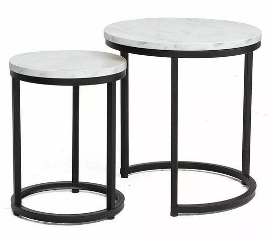Coffee Table Hola | size: Length: 45cm, Width: 45cm, Height: 48cm, Diameter: 45cm | color: White | image: 0 | variant: 1006871
