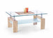 Coffee Table Karachi | size: Length: 60cm, Width: 100cm, Height: 45cm | color: Oak/Walnut | image: 1 | variant: 1003330
