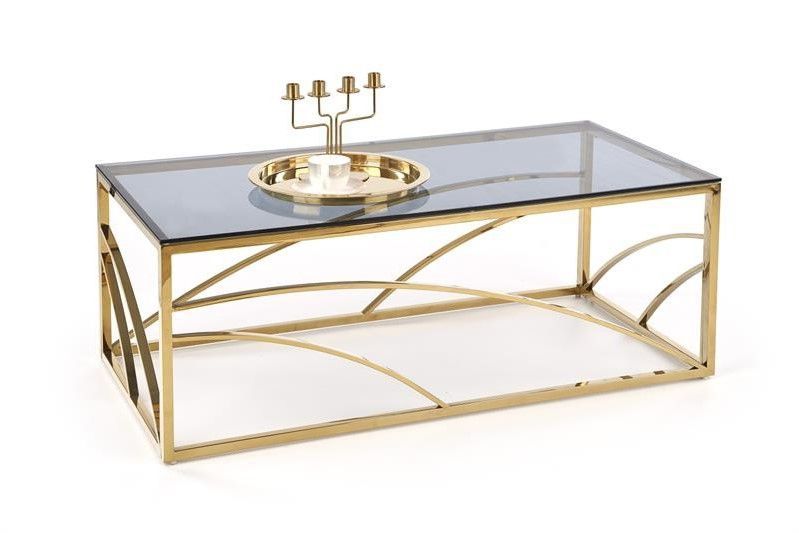 Coffee Table Kingston | size: Length: 60cm, Width: 120cm, Height: 45cm | color: Golden | image: 1 | variant: 1003345