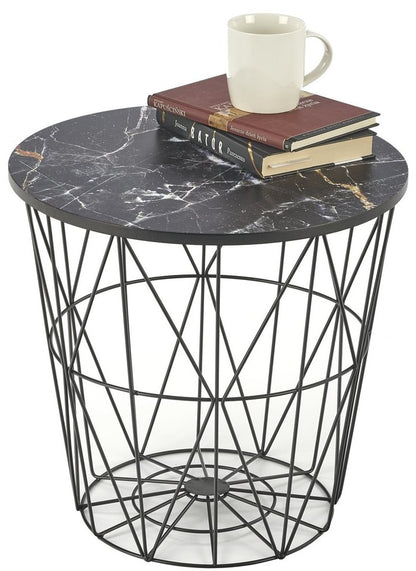 Coffee Table Kolkata | size: Length: 42cm, Width: 42cm, Height: 41cm, Diameter: 42cm | color: Black | image: 1 | variant: 1003348