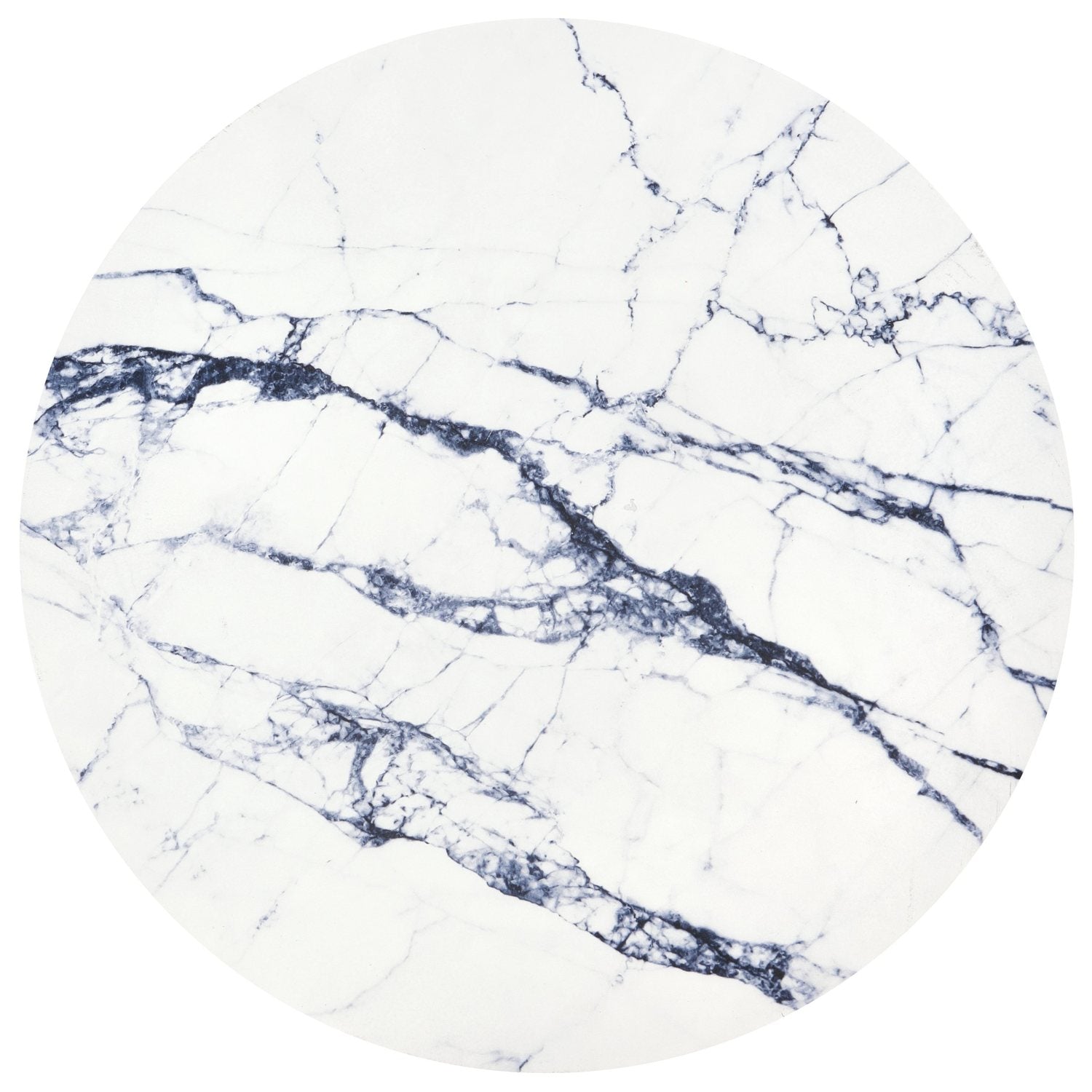 Coffee Table Kolkata | size: Length: 42cm, Width: 42cm, Height: 41cm, Diameter: 42cm | color: White/Black | image: 2 | variant: 1003347