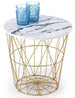 Coffee Table Kuala Lumpur | size: Length: 42cm, Width: 42cm, Height: 41cm, Diameter: 42cm | color: White/Gold | image: 1 | variant: 1003350