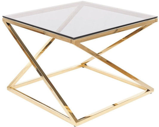Coffee Table Liam | size: Length: 60cm, Width: 60cm, Height: 45cm | color: Golden | image: 1 | variant: 1012110