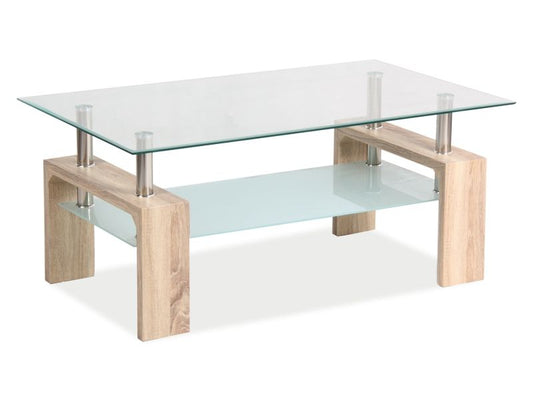 Coffee Table Lisa Basic II | size: Length: 60cm, Width: 100cm, Height: 55cm | color: Oak | image: 1 | variant: 1006899