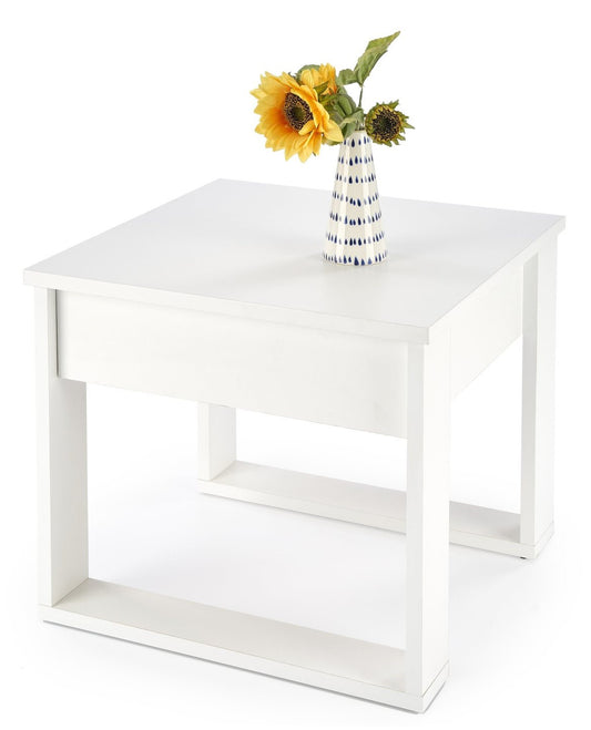 Coffee Table Nea Kwadrat | size: Length: 60cm, Width: 60cm, Height: 52cm | color: White | image: 1 | variant: 1006775