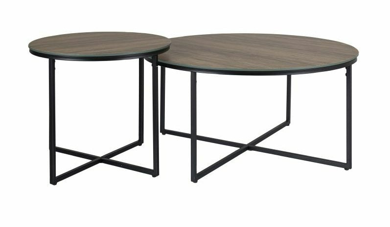 Coffee Table Palermo I | size: Length: 80cm, Width: 80cm, Height: 40cm, Diameter: 80cm | color: Brown | image: 0 | variant: 1018001