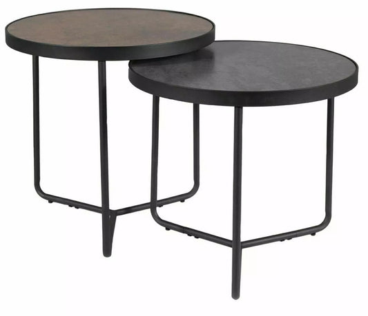 Coffee Table Penelope | size: Length: 50cm, Width: 50cm, Height: 50cm, Diameter: 50cm | color: Brown/Black | image: 0 | variant: 1006881