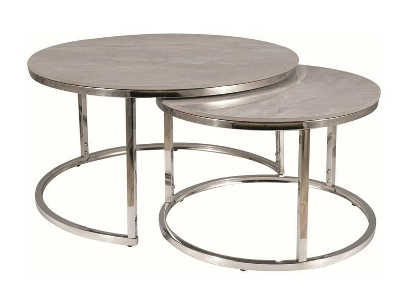 Coffee Table Portafino B 1 | size: Length: 80cm, Width: 80cm, Height: 42cm, Diameter: 80cm | color: Gray | image: 1 | variant: 1018007