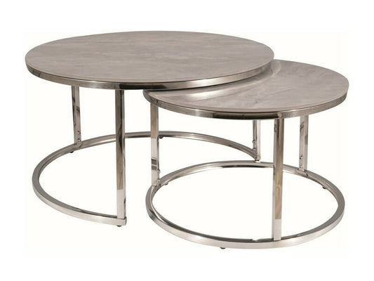 Coffee Table Portafino B | size: Length: 60cm, Width: 60cm, Height: 45cm, Diameter: 60cm | color: Gray | image: 1 | variant: 1018006