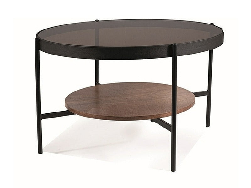 Coffee Table Prima B | size: Length: 74cm, Width: 74cm, Height: 43cm, Diameter: 74cm | color: Brown | image: 1 | variant: 1018008