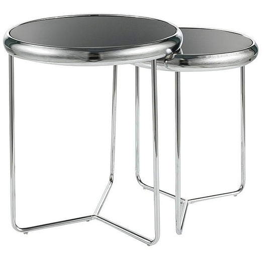 Coffee Table Scarlet II Kolor | size: Length: 47cm, Width: 47cm, Height: 50cm, Diameter: 47cm | color: Black/Grey | image: 0 | variant: 1006916