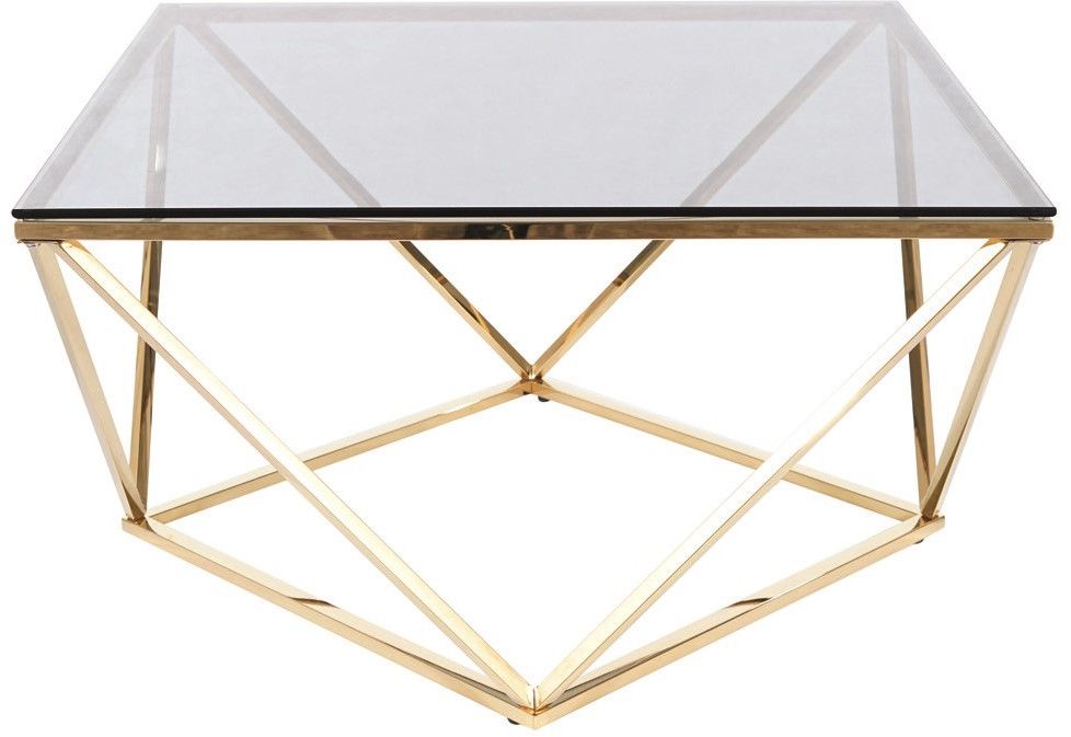 Coffee Table Silver A 2 | size: Length: 80cm, Width: 80cm, Height: 45cm | color: Golden | image: 1 | variant: 1012113