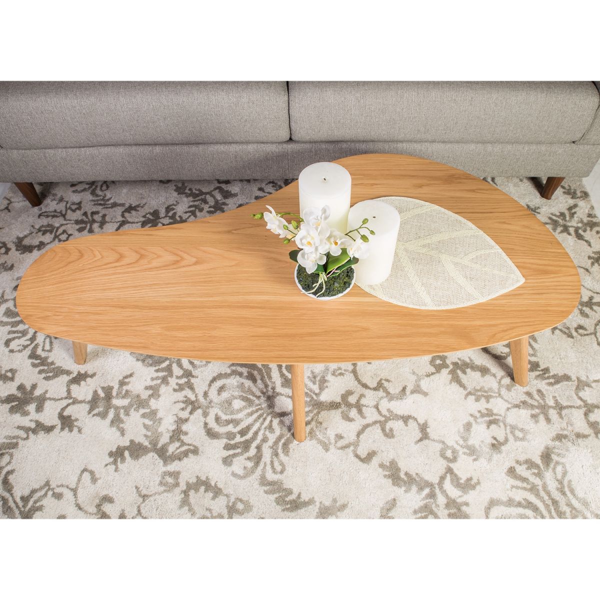 Coffee Table Stavanger | size: Length: 60cm, Width: 120cm, Height: 38cm | color: Oak | image: 2 | variant: 1001639