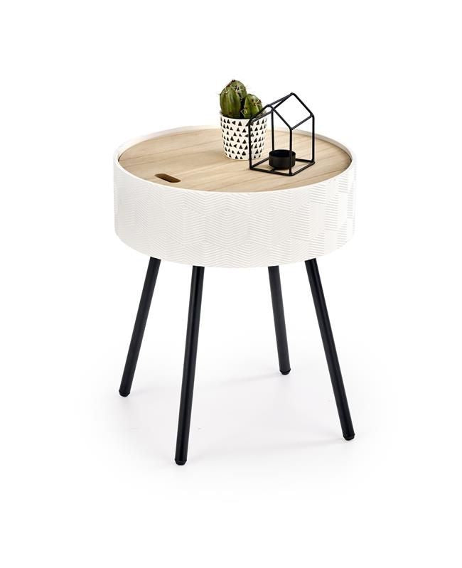 Coffee Table Tunbridge | size: Length: 38cm, Width: 38cm, Height: 45cm, Diameter: 38cm | color: White | image: 1 | variant: 1006723