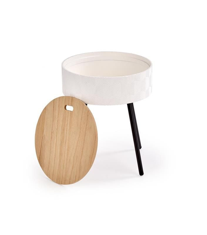 Coffee Table Tunbridge | size: Length: 38cm, Width: 38cm, Height: 45cm, Diameter: 38cm | color: White | image: 2 | variant: 1006723