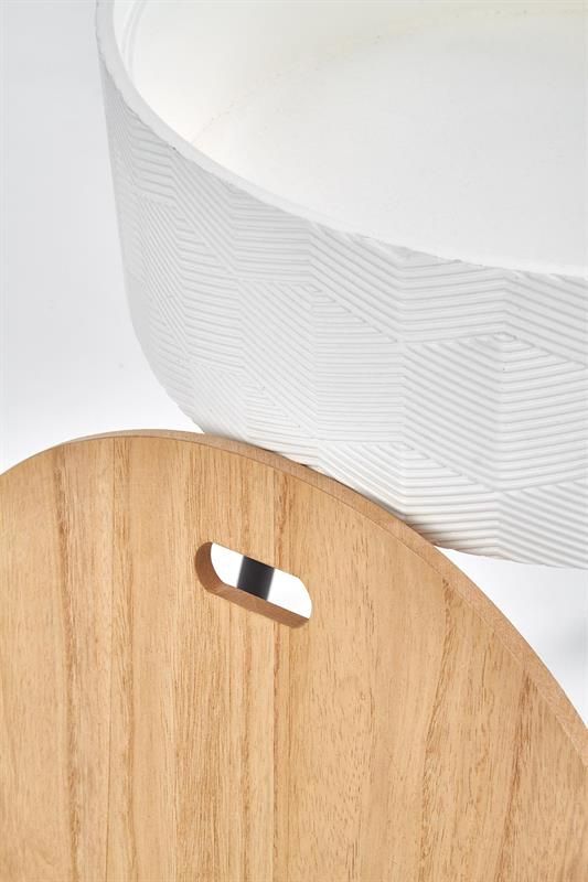Coffee Table Tunbridge | size: Length: 38cm, Width: 38cm, Height: 45cm, Diameter: 38cm | color: White | image: 3 | variant: 1006723