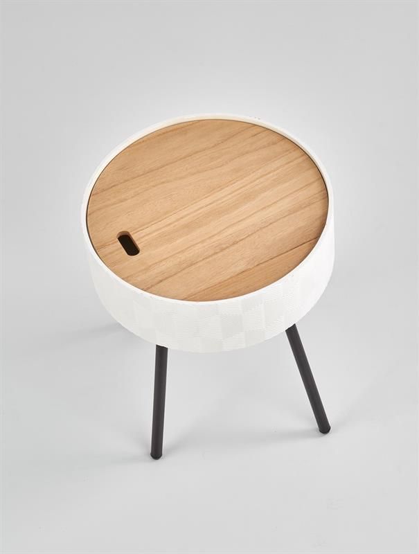 Coffee Table Tunbridge | size: Length: 38cm, Width: 38cm, Height: 45cm, Diameter: 38cm | color: White | image: 4 | variant: 1006723