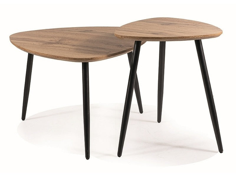 Coffee Table Twin | size: Length: 60cm, Width: 60cm, Height: 40cm | color: Oak | image: 1 | variant: 1006887