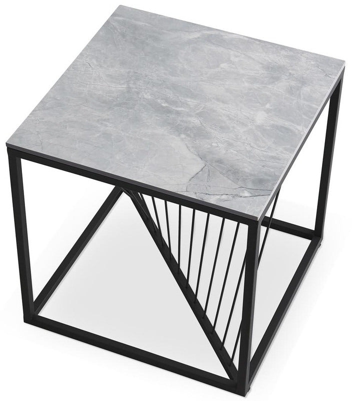 Coffee Table West Aarhus | size: Length: 55cm, Width: 55cm, Height: 55cm | color: Black/Grey | image: 2 | variant: 1007490