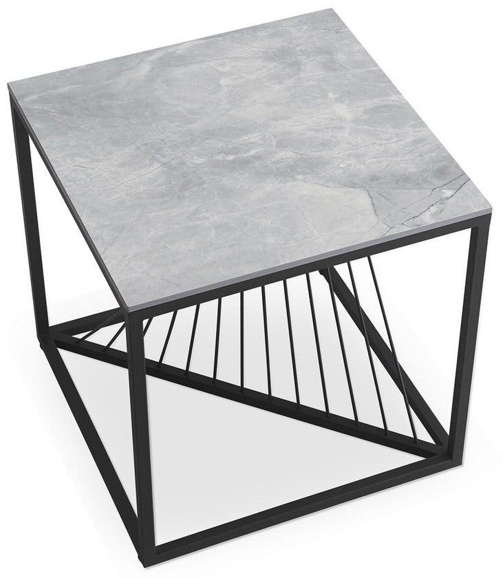 Coffee Table West Aarhus | size: Length: 55cm, Width: 55cm, Height: 55cm | color: Black/Grey | image: 3 | variant: 1007490