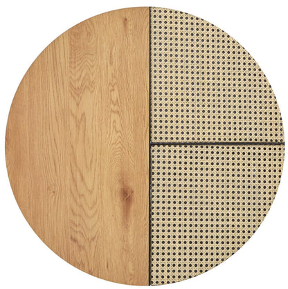 Coffee Table West Bala | size: Length: 70cm, Width: 70cm, Height: 36cm, Diameter: 70cm | color: Brown/Black | image: 3 | variant: 1007373